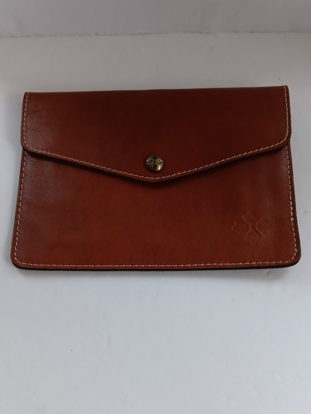 Patricia Nash Tan Leather Portfolio Case Clutch